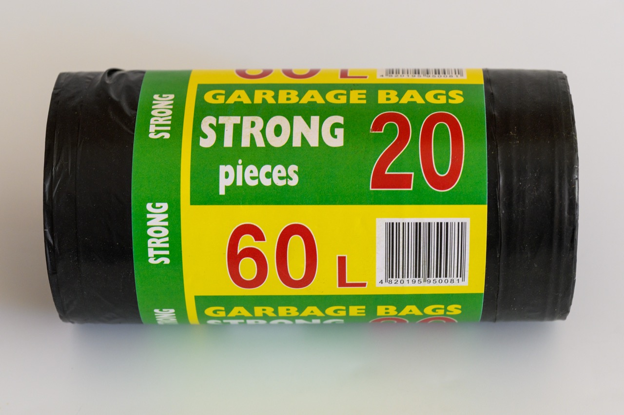 Пакети для сміття POLYBAG 60 л, міцні, 20 шт.